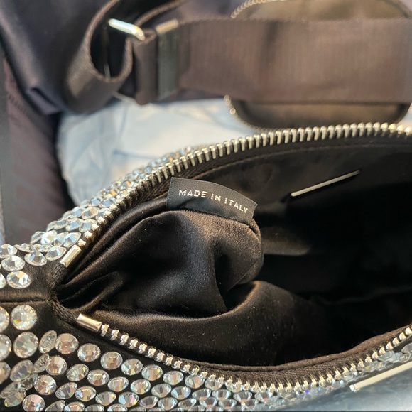 Prada Crystal Re-Edition 2005 Crossbody Chain Shoulder Bag Black Reedition - Picture 15 of 16